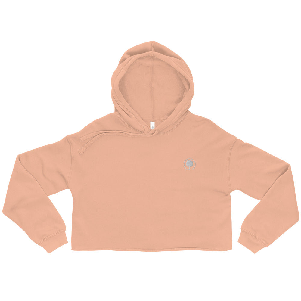 Bay Laurel | Embroidered Crop Hoodie
